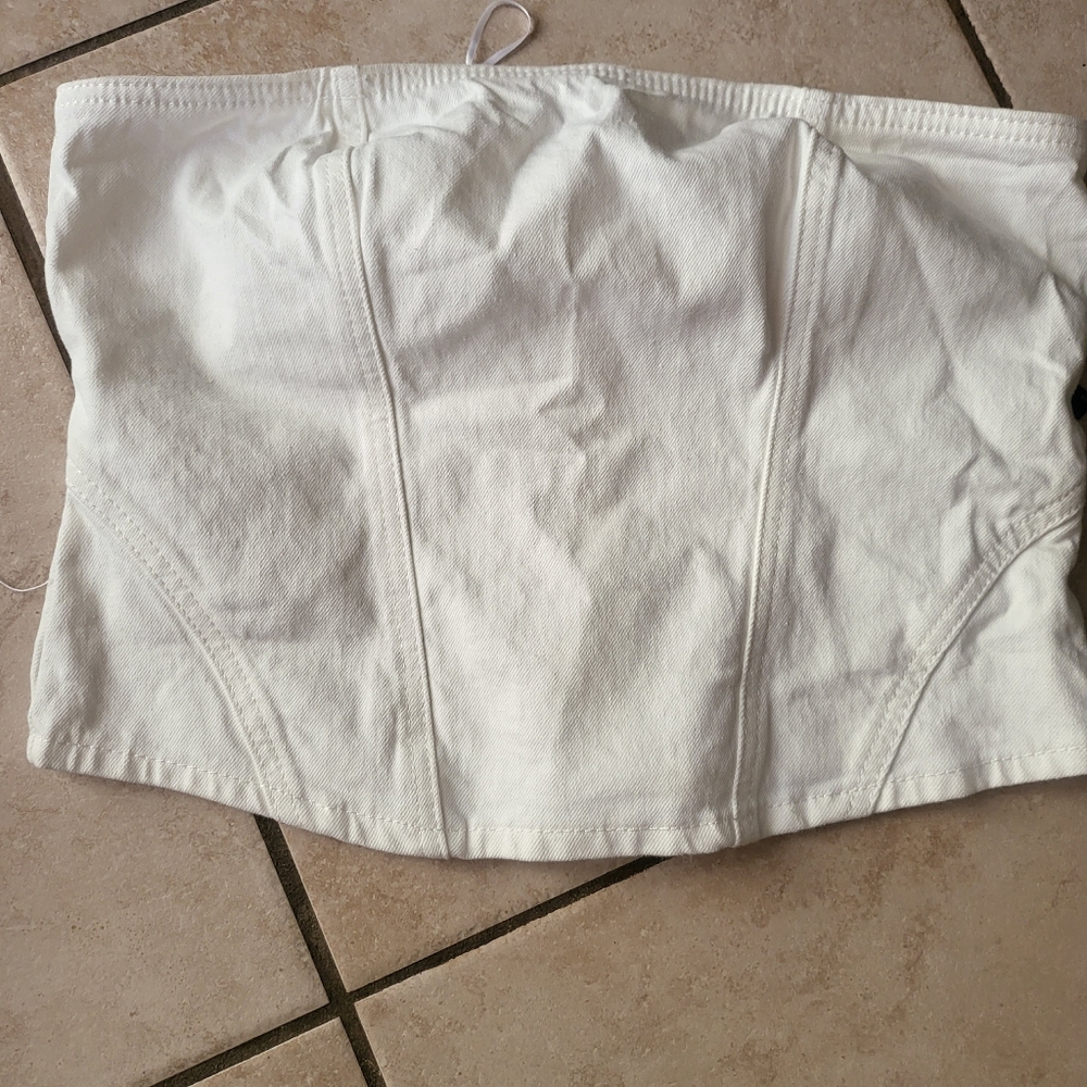 White Denim Universal Thread 10 Tube Top